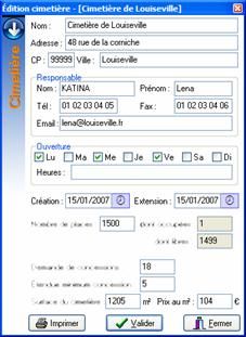 Gestion des Cimetières