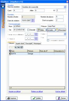 Gestion des emplacements