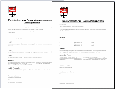 Édition de courriers et rapports