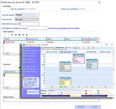 Gestion du suivi des dossiers et des plannings