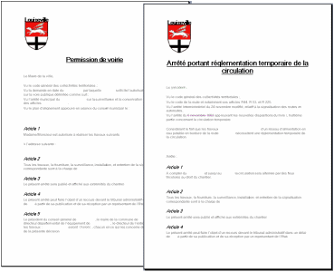 Édition de courriers et rapports